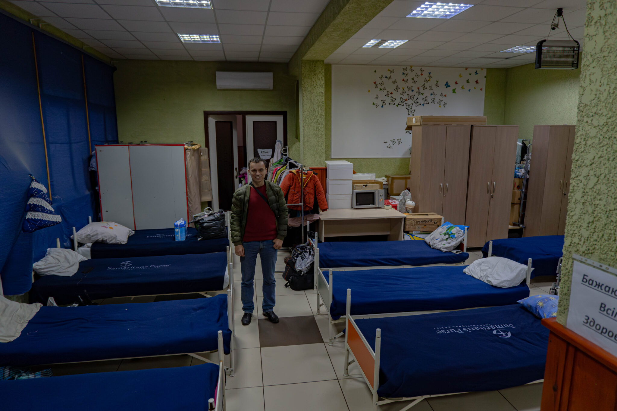IDP (internally displaced people) center in Kramatorsk shelters civilians evacuated from nearby cities and villages