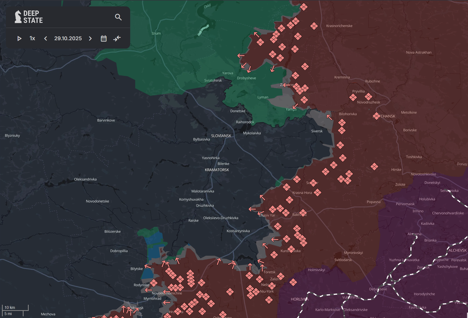Area of Kramatorsk at the beginning of the project
